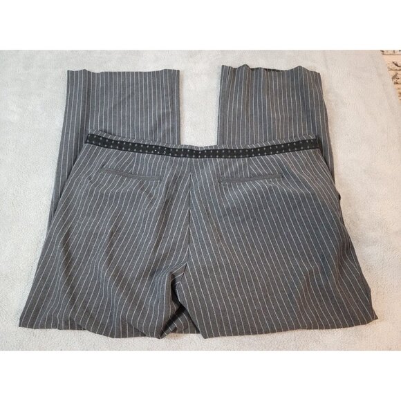 Old Navy Womens Pants 20 Regular Low Waist Wide Leg Gray Stripe STR203XE - Picture 5 of 8